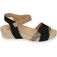 Durea 7403 wijdte H Sandalen | Maat 6 Dames Zwart