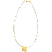 Behave Dames Ketting Goud- En Zilverkleur Met Minimalistische Hanger – Nikkelvrij Handgemaakt Sieraad 38 cm