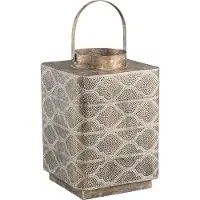 Ptmd collection PTMD Lantaarn Clair koper metaal vierkant 21x21x30 hoog