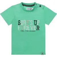 Dirkje T-shirt T-shirt ss met tekst groen Jongens Katoen Ronde hals Tekst - maat 56