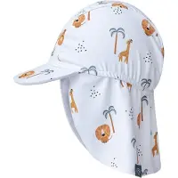 Swim Essentials zonnehoed met all over print wit/blauw/bruin Jongens Polyester - maat 2-4 jr