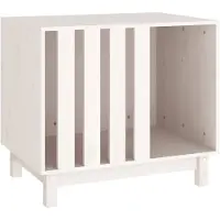 vidaXL Hondenhok 70x50x62 cm massief grenenhout wit