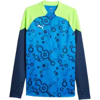 Puma Functioneel shirt 'IndividualCUP' navy / azuur / lichtgroen / wit