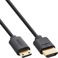 InLine Mini HDMI - HDMI kabel | Slimline | HDMI2.1 (8K 60Hz + HDR) | koper | 1 meter