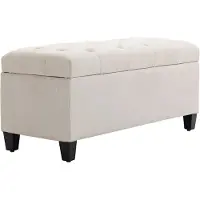HOMCOM HOMdotCOM Zitbank 100 cm x 40 cm x 44 cm crèmewit