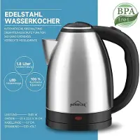 Homelux Waterkoker - RVS - 1,8 l - 1500 W - Elektrische ketel met filter - Draadloze waterketel - BPA-vrij - Automatische uitschakeling - Zilver