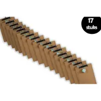 Merkloos 17x Klemborden - Klemborden A4 - Klemborden hout A4 31 x 22 x 1.5 cm