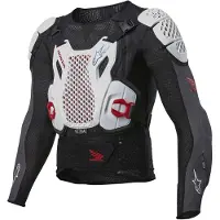 Alpinestars Honda Bionic Plus V2, protector jas ,Zwart/Wit/Blauw/Lichtrood ,XXL