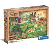 Clementoni - Puzzel - 1000 Stukjes - Disney Sneeuwwitje Story Maps