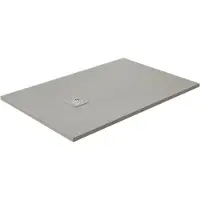 Luca Varess Classy douchebak 120 x 80 cm composietmarmer mat lichtgrijs rock structuur