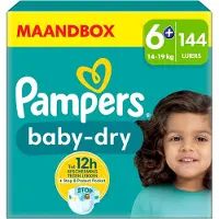 Pampers Baby-Dry Luiers Maat 6+ – Maandbox 144 Luiers