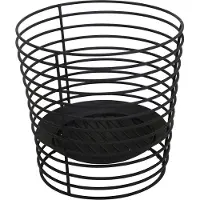 Mega Collections Vuur emmer/vuurkorf Firebasket Spiral - zwart - ijzer - D48 x H46 cm - rond - Vuurschalen - Vuurkorven