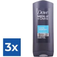 Dove Men + Care clean comfort - 400 ml - shower gel - Voordeelverpakking 3 stuks