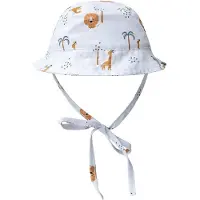Swim Essentials zonnehoed met all over print wit/blauw/bruin Jongens Polyester - maat 4-8 jr
