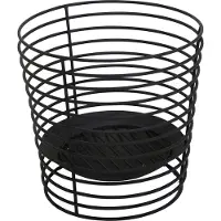 Mega Collections Vuur emmer/vuurkorf Firebasket Spiral - zwart - ijzer - D38 x H40 cm - rond - Vuurschalen - Vuurkorven