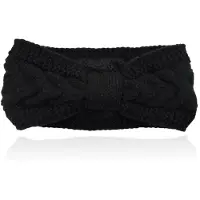LGT JWLS Dames Hoofdband - Zwart, Katoen met Fleece Voering en Kabelpatroon