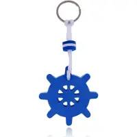 LGT JWLS Nautische Stijl Sleutelhanger - Blijft Drijven - Blauw - Stuurwiel
