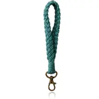 Deja Jewels Macramé Polsband met Gesp - Donker Groen