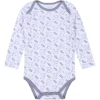 Disney Grijze babybody met een teddybeer, lange mouwen