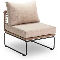 BUITEN living Tulum tussenelement | rvs + touw | Sahara Dust