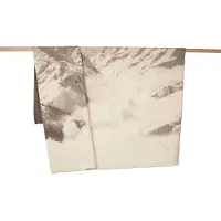 David Fussenegger LUCA flannel cotton plaid Alpine Panorama 240x220 cm Braun
