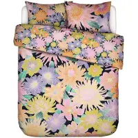 Essenza & Co Dekbedovertrek Flower Fling Black Percal-200 x 200 / 220 cm | 2-Persoons