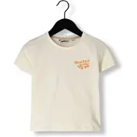Moodstreet T-shirt met backprint offwhite Wit Meisjes Katoen Ronde hals - maat 122/128