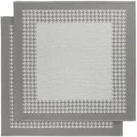 De Witte Lietaer Theedoeken De Witte Lietaer Pied De Poule Grey (2 stuks)