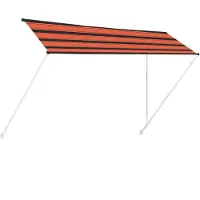 vidaXL Luifel uittrekbaar 400x150 cm oranje en bruin