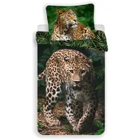 Cofi1453® Animal Pictures Dekbedovertrek Leopard 140 x 200 cm 70 x 90 cm - Katoen