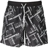 Karl Lagerfeld Zwarte Polyester Mannen Zwemshort