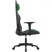 vidaXL Gamestoel kunstleer zwart en groen