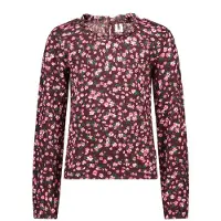 B.NOSY Meisjes blouse roze bloemenprint - Evi - Active paisley. Maat: 110