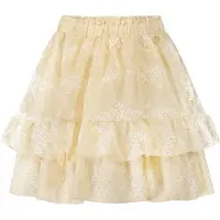 Le Chic Meisjes rok chiffon - Tamar - Licht cappuccino. Maat: 116