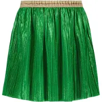 Like Flo Meisjes rok metallic plisse - Groen metallic. Maat: 134