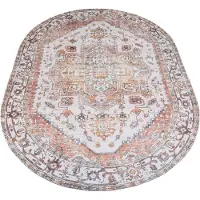 Veer Carpets Vloerkleed nora bruin ovaal 160 x 230 cm