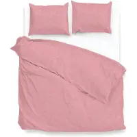 Zohome Zo Home Dekbedovertrek Katoen Lino Linnen Look - shell red 240x200/220cm