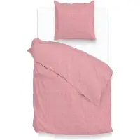 Zohome Zo Home Dekbedovertrek Katoen Lino Linnen Look - shell red 140x200/220cm