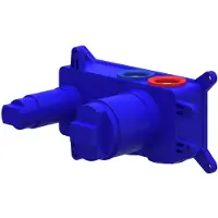 Ivy Aia Algemeen Inbouwbox t.b.v. eenhendel wastafelmengkraan 2-gats wandmontage, uitloop links/rechts toe te passen Donker blauw