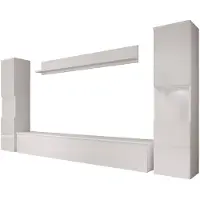 Meubella | Wandmeubel wit Set van 3 TV-Meubel