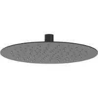 Ivy Aia Toebehoren Hoofddouche slim 25cm antikalk nozzels, Eco-air Mat zwart PED