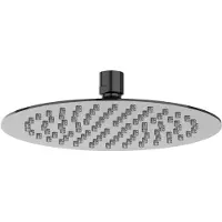 Ivy Aia Toebehoren Hoofddouche slim 20cm antikalk nozzels, Eco-air Zwart chroom PVD