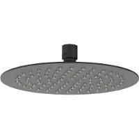 Ivy Aia Hoofddouche Slim 20 cm Anti-Kalk Nozzels Eco-Air Mat Zwart PED