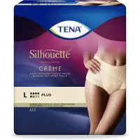 Tena Silhouette Plus Creme - Hoge Taille Large - 8 pakken van 10 stuks