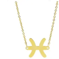 Despora - Sterrenbeeld Ketting - Sterrenbeelden - Sterrenbeeld Sieraden - Pisces - Goudkleurig RVS (Vissen)