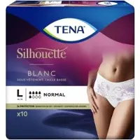 Tena Silhouette Normal Wit - Lage Taille Large - 12 pakken van 10 stuks