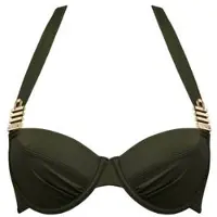 Marlies Dekkers Royal Navy Seaweed Green Plunge Balcony Bikini Top Maat: 90E | Bikini's Outlet | Dames | Groen