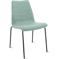 Workliving Verona Eetkamerstoel / Vergaderstoel - Wolvilt Fenice 455 zachtgroen - frame zwart
