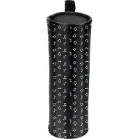 BeUniq etui - 22x8 cm - zwart met muziekprint