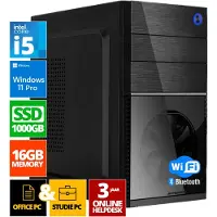 Screenon Intel Compleet PC | Intel Core i5 | 16 GB DDR4 | 1 TB SSD - NVMe | Windows 11 Pro + WiFi & Bluetooth